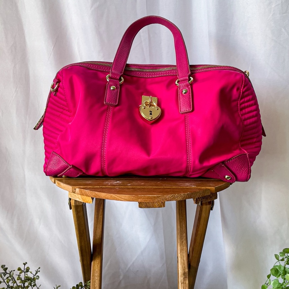 Juicy Couture Hot Pink Nylon Mini Weekender Y2K